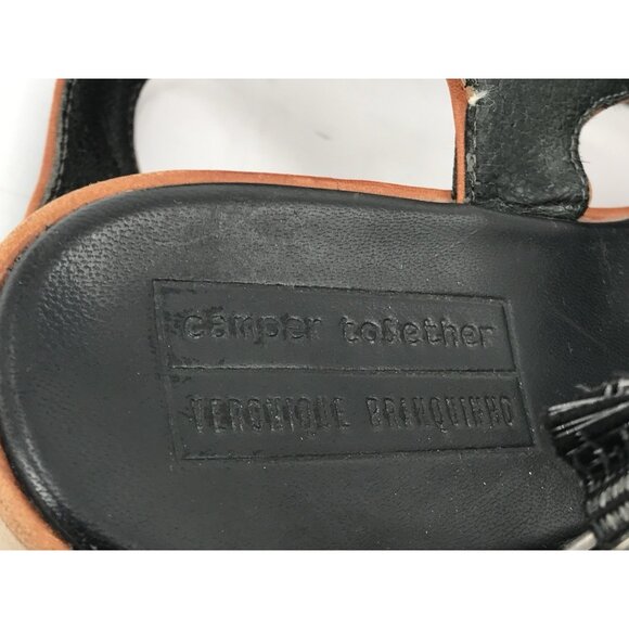 Camper Together Veronique Branquiho Sandals Womens Size 37 US 6.5 Black Leather - Picture 15 of 16